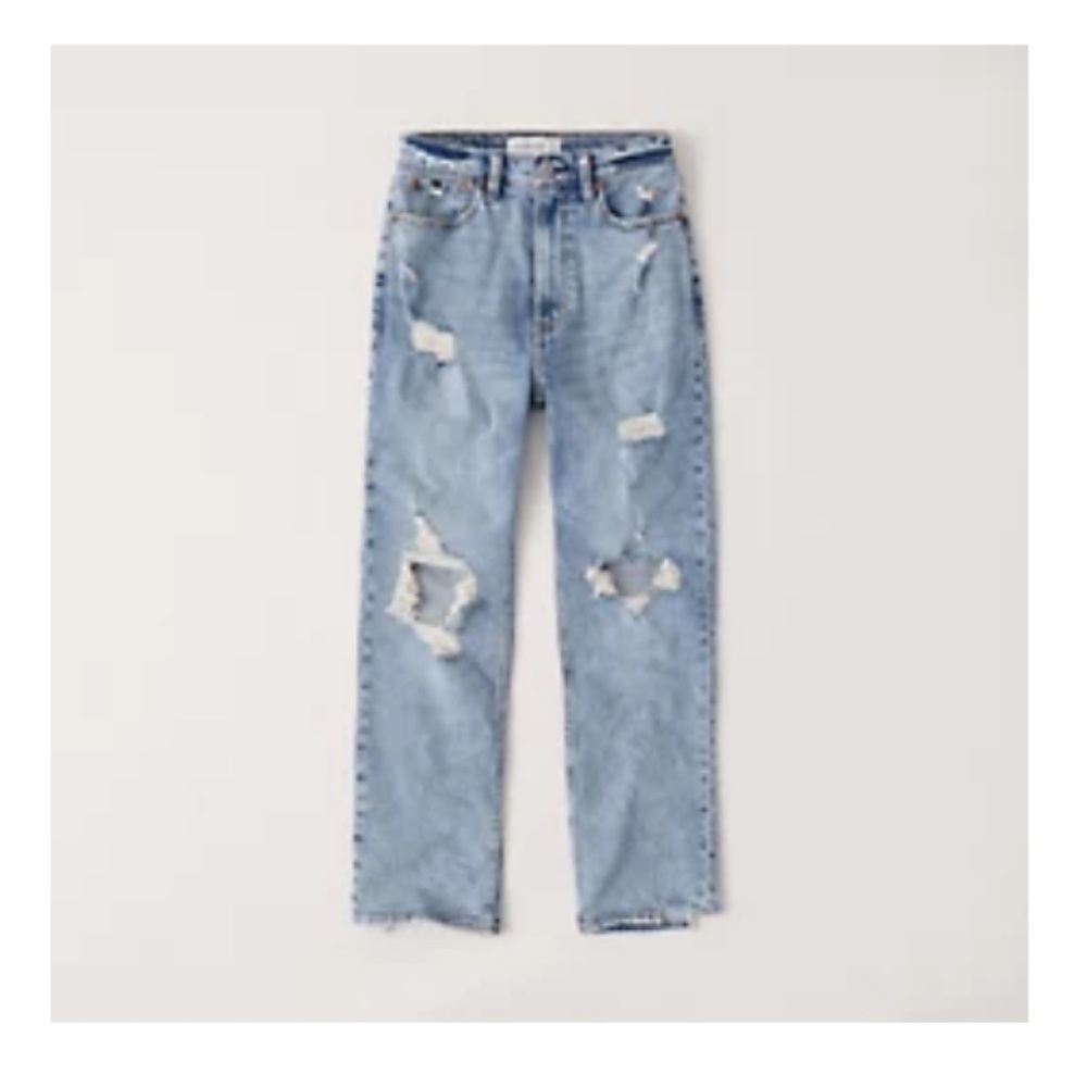 Abercrombie & Fitch Ultra High‎ Rise Ankle Straight Jeans